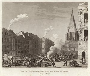 La mort du général Dillon dans la ville de Lille