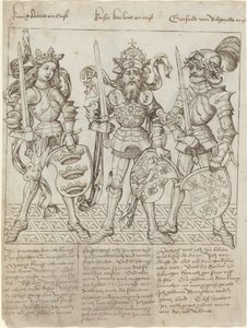 Roi Arthur, Charlemagne et Godefroy de Bouillon - Primary Master of the Strassburg Chronicle
