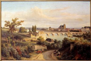 Le pont de Tours en 1833 - Prosper Barbot