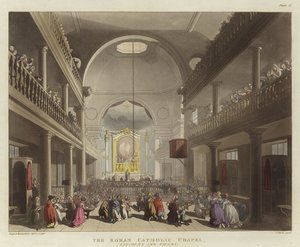 La chapelle catholique romaine - Pugin and Rowlandson