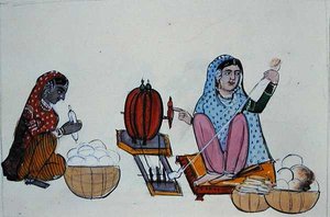 Filature de coton (Behna) vers 1890 - Punjabi School