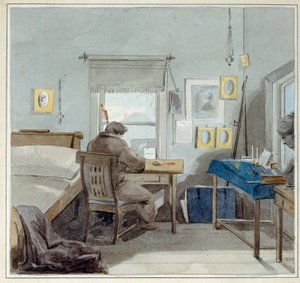 Au travail. Dans la maison de Pavel Nashchokin - Pyotr Fyodorovich Sokolov
