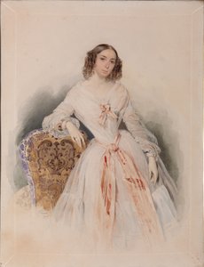 Portrait de Praskovia Nikolaevna Ryumina 1821-1897, 1847 - Pyotr Fyodorovich Sokolov