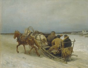 Troïka en hiver, années 1880