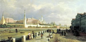 Vue du Kremlin depuis le quai Sophia à Moscou, 1879