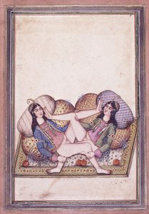 Une scène érotique, milieu du 19ème siècle