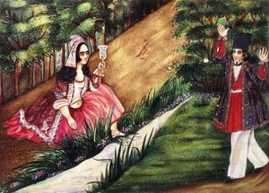 Un jeune homme rencontre une fille près d