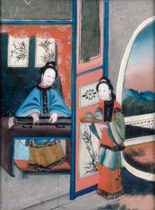 Intérieur chinois, vers 1800 - Qing Dynasty Chinese School