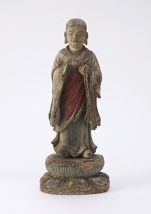 Figure du moine A-nan (Ananda) - Qing Dynasty Chinese School