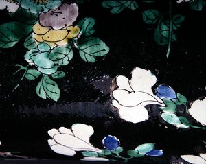 Grand vase Famille Noire Yen Yen, période Kangxi (1662-1722) (détail)