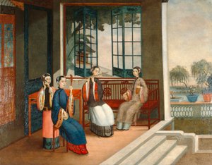 Musiciens - Qing Dynasty Chinese School