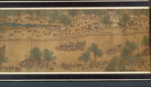 Festival du printemps sur la rivière (détail), rouleau - Qing Dynasty Chinese School
