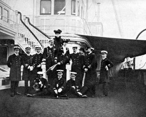Portrait de groupe à bord du yacht royal Victoria and Albert, Copenhague, 1908