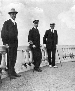 Le roi Georges Ier de Grèce avec le commodore Keppel et Lord Howe, Corfou, Grèce, 1908 - Queen Alexandra