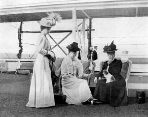 À bord du yacht royal Victoria and Albert III, 1908 - Queen Alexandra