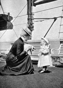Princesse Victoria 1868-1935 avec le Prince Olav de Norvège 1903-1991, 1908 - Queen Alexandra