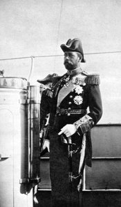 Le Prince de Galles 1865-1936, le futur roi George V, 1908 - Queen Alexandra