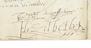 Signature sur une lettre d