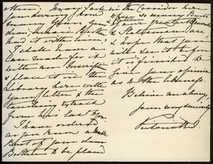 Lettre de la reine Victoria à Mary Augusta Gordon, château de Windsor, 16 mars 1885 - Queen Victoria