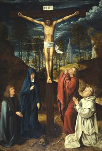 Christ en croix entre la Vierge, Saint Jean et deux donateurs - Quentin (workshop of) Massys or Metsys