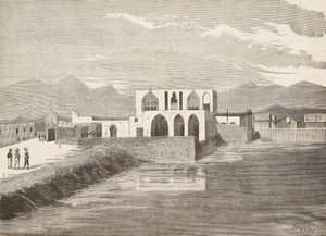 Palais du vice-gouverneur italien, Massawa, Érythrée, gravure d