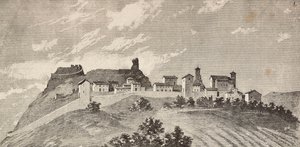 La ville de San Giovanni in Galilea, Italie, gravure d