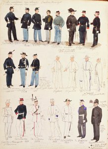Uniformes des gardes municipaux du Royaume d