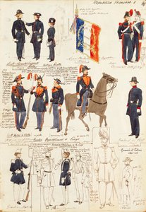 Divers uniformes de la République de France