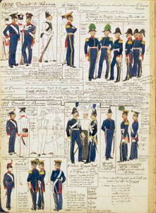 Divers uniformes du Duché de Parme