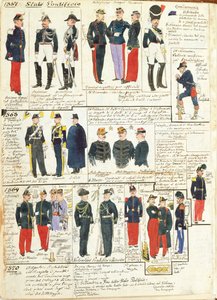 Divers uniformes des États pontificaux - Quinto Cenni