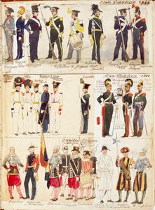 Divers uniformes des États pontificaux