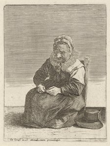 Vieille femme avec un chapelet - Quirin Boel (attributed to)