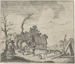 Paysans dansant au son de deux musiciens - Quirin Boel (possibly)