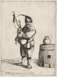 Joueur de cornemuse, Paysans en pied (série) - Quirin Boel