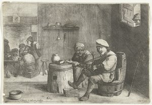 Violoniste dans une taverne - Quirin Boel