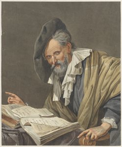 Homme avec béret et un livre - R.M. Pruysenaar