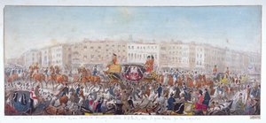 La reine Caroline se rendant à la cathédrale Saint-Paul, Londres, 20 novembre 1820 - RWU