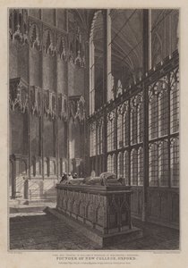 Tombe et chapelle de William of Wykeham, fondateur de New College, Oxford, dans la cathédrale de Winchester - R. (after) Essex
