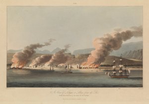 Seize vues de Plaves dans le golfe Persique contre les pirates arabes - R. (after) Temple