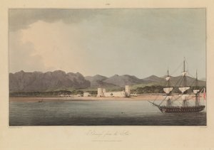 Seize vues de lieux dans le golfe Persique contre les pirates arabes - R. (after) Temple