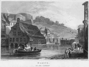 Namur. Sur la Sambre, 1850 - R. Brice