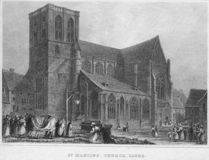 Église Saint-Martin, Liège, 1850