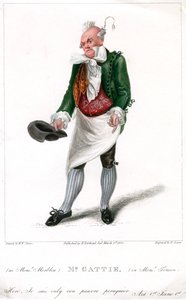 M. Gattie en Monsieur Morbleu dans Monsieur Tonson, 1822 - R. Cooper