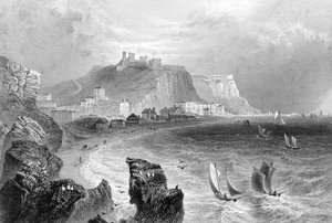 La côte à Hastings, East Sussex, 1840 - R. Wallis