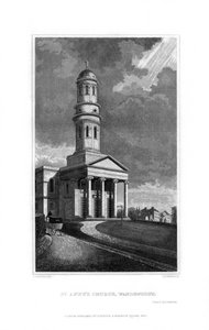 Église Sainte-Anne, Wandsworth, Londres, 1830 - R. Winkles