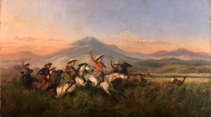 Six Cavaliers Chassant le Cerf, 1860 - Raden Saleh