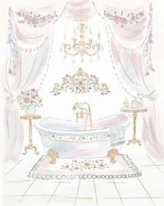 Salle de bains style « shabby chic » - Radhika Modi