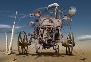 Machine steampunk du désert