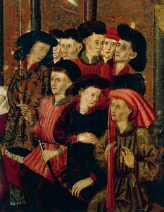 Prédication, détail du retable de San Bernardino, par Joan Figuera et Tomas Rafael (actif dans la seconde moitié du 16e siècle), tempera sur panneau, 399x253 cm (détail) - Rafael & Figuera Joan (active c.1454 1477) Tomas