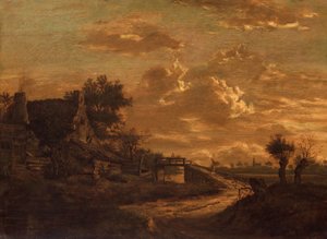 Paysage au coucher du soleil